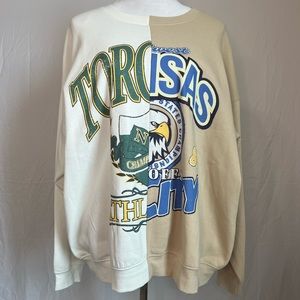 H&M Oversized Divided Sweatshirt